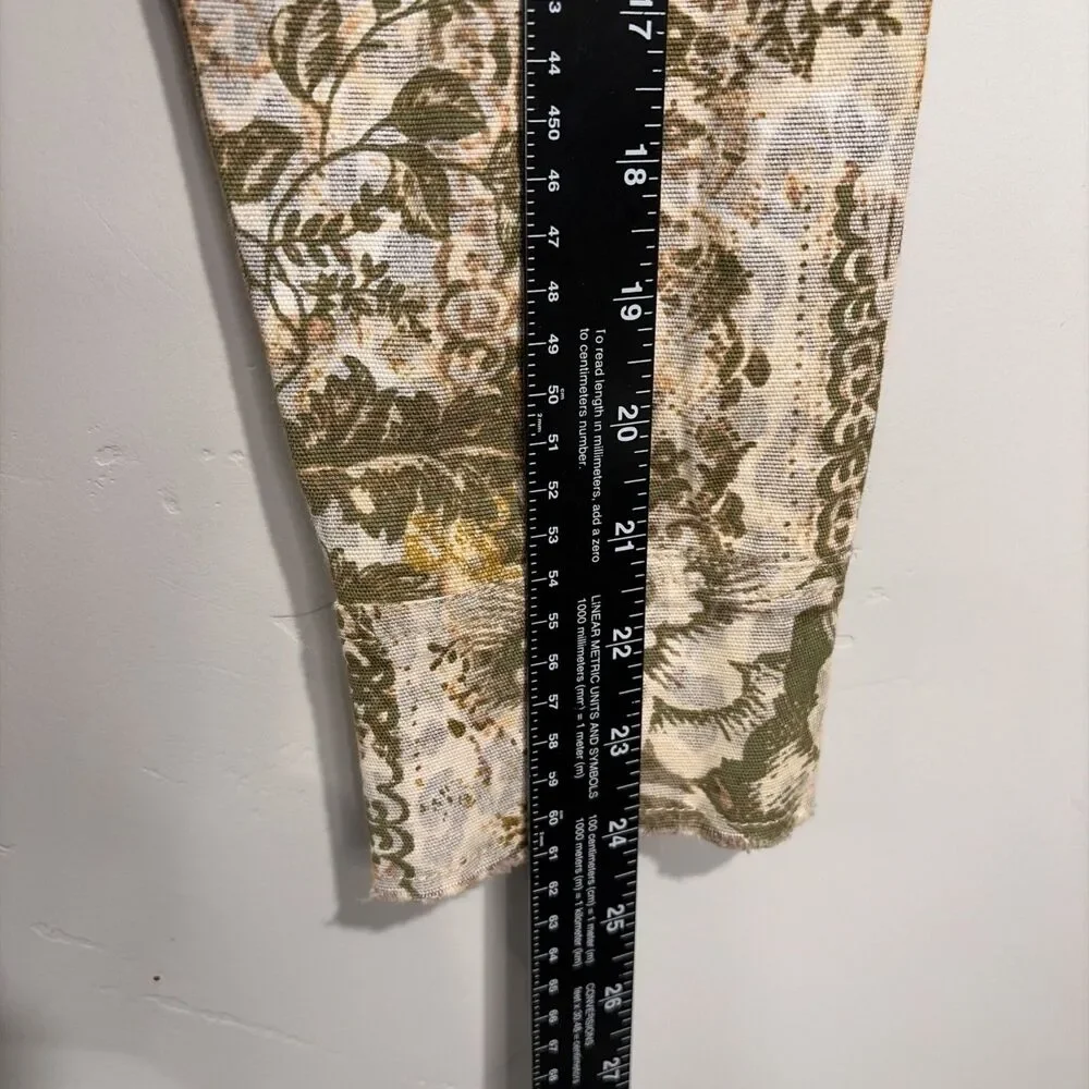 Pilcro Anthropologie The Fielder Mixed Media Distressed Patchwork Shacket Sz S